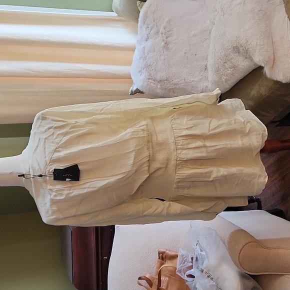 NWT Rag & Bone Cream Mini Dress-Size L - Picture 5 of 9